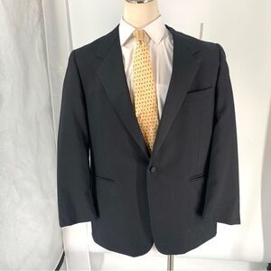 Brooks 346 46L Black One Button Dress Jacket